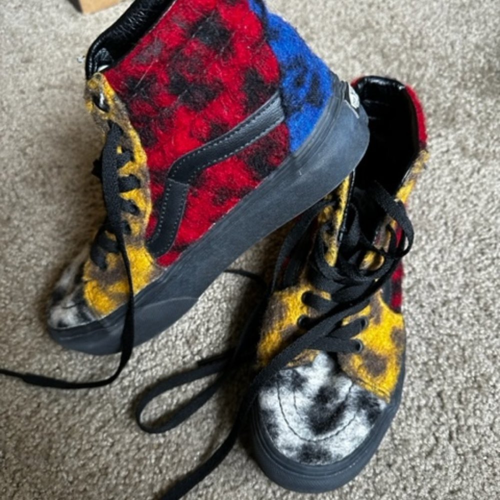 Vans Fuzzy High Top Platform Cheetah Shoes - image 1